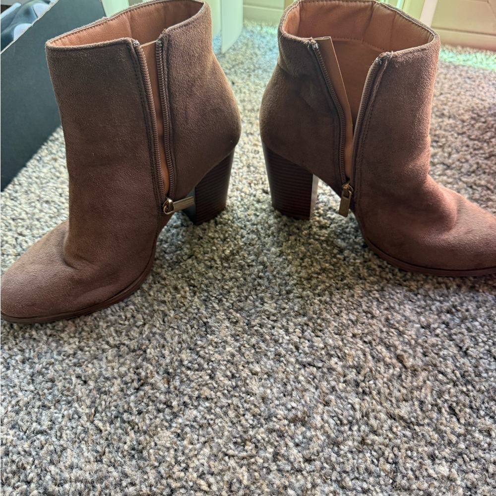 Brown Suede Ankle Boots